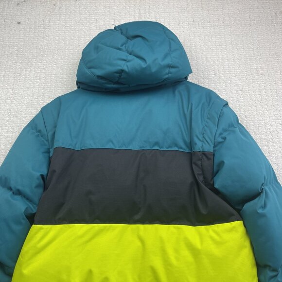 DC Downhill Boy XL (Men ~ S) DownInsulated Snowboard Puffer Jacket Blue / Green - Picture 16 of 16